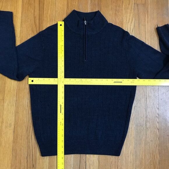 Geoffrey Beene Mens Front Zip Pullover Lightweight Collared Sweater Size S/P - Picture 7 of 10